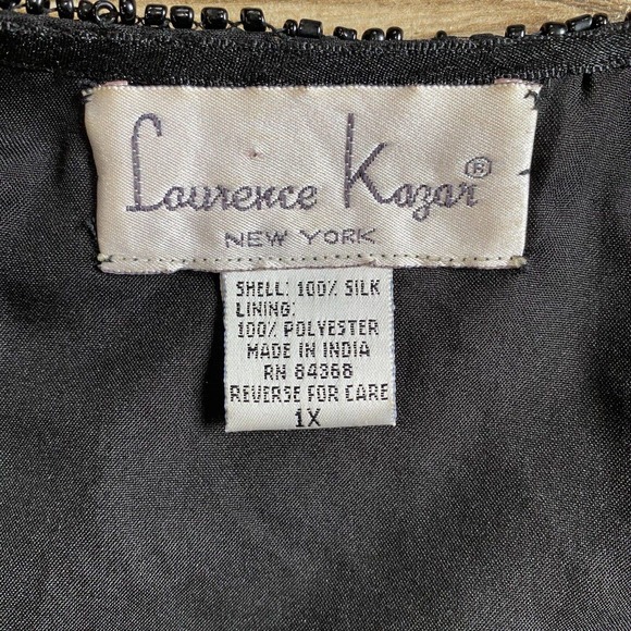 Laurence Kazar Beaded Silk Blazer Cocktail Jacket - Picture 4 of 9